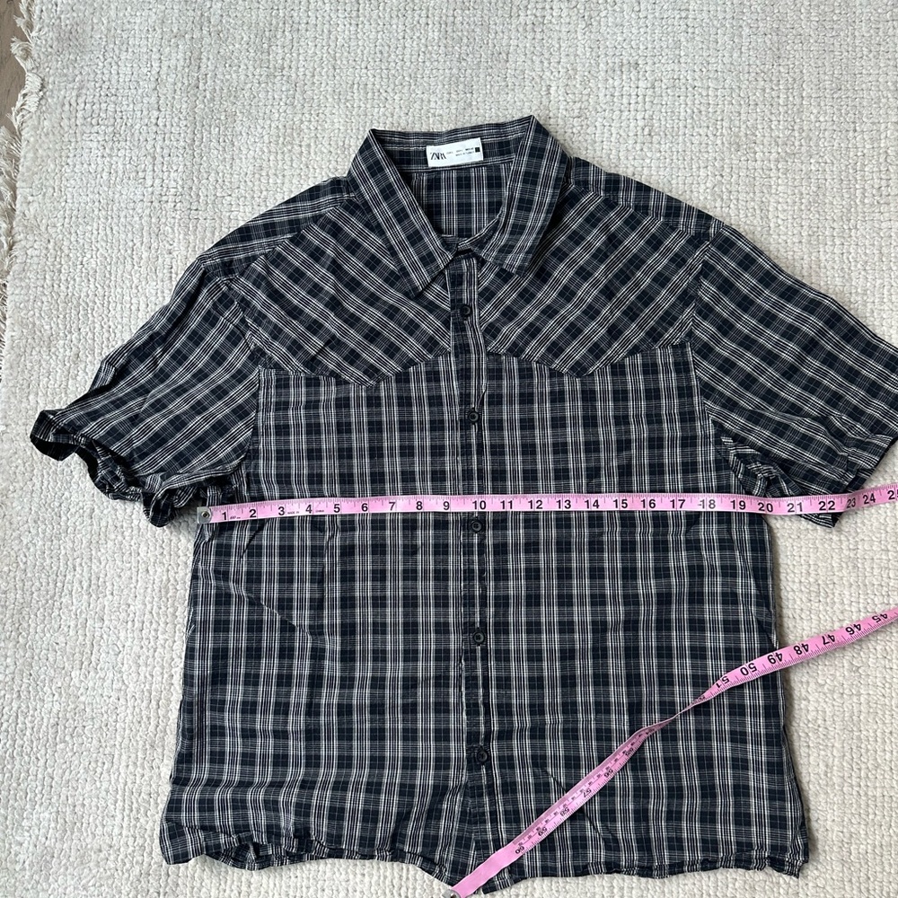 Zara Short Sleeve Button Up Casual Shirt Bundle Large - Picture 6 of 9